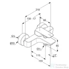 Kludi AMEO egykaros kádtöltő és zuhanycsap, króm 414450575