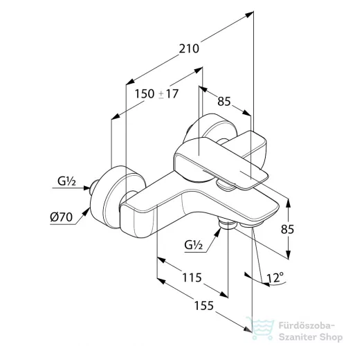 Kludi AMEO egykaros kádtöltő és zuhanycsap, króm 414450575