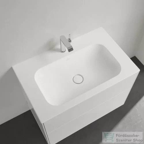Villeroy & Boch Finion 80x50 beépíthető mosdó 1 csaplyukkal, Ceramic Plus bevonat 4164 81 R1 ( 416481R1 )