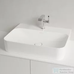   Villeroy & Boch Finion 60x47 mosdó, 1 csaplyukkal, csiszolt alsó felülettel CeramicPlus bevonattal 4168 6L R1 ( 41686LR1 )