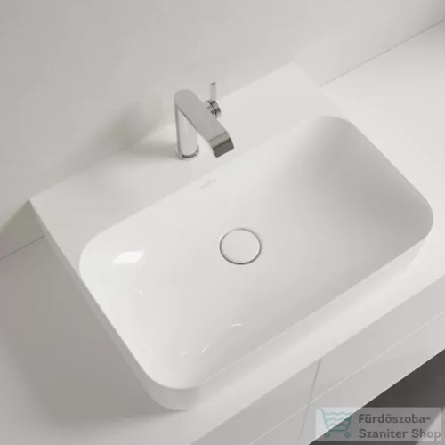 Villeroy & Boch Finion 60x47 mosdó, 1 csaplyukkal, csiszolt alsó felülettel CeramicPlus bevonattal 4168 6L R1 ( 41686LR1 )