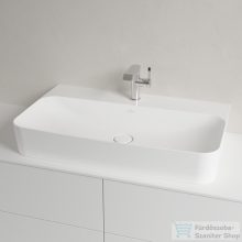   Villeroy & Boch Finion 80x47 mosdó, 1 csaplyukkal, csiszolt alsó felülettel, CeramicPlus bevonattal 4168 8L R1 ( 41688LR1 )
