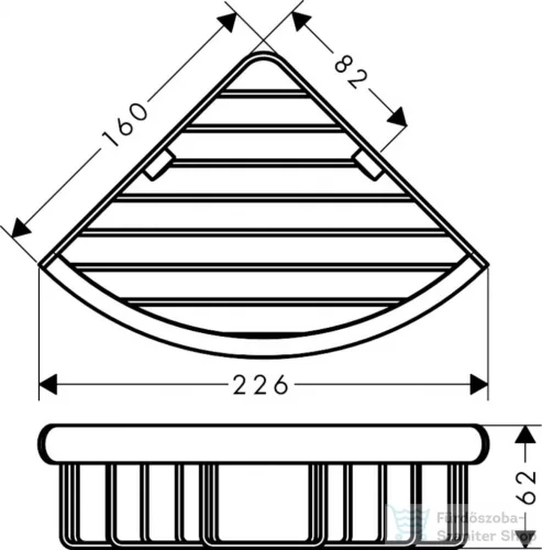 Hansgrohe LOGIS UNIVERSAL sarokpolc, króm 41710000