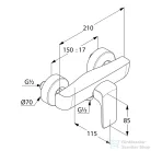 Kludi AMEO egykaros zuhany csaptelep, króm 417100575