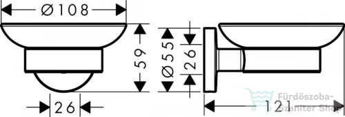 Hansgrohe LOGIS UNIVERSAL fali szappantartó, króm 41715000