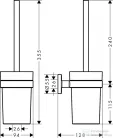 Hansgrohe LOGIS UNIVERSAL fali wc kefe tartó, króm 41722000
