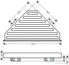 Hansgrohe ADDSTORIS 305 mm-es sarokpolc, szálcsiszolt bronz 41741140