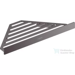   Hansgrohe ADDSTORIS 305 mm-es sarokpolc, szálcsiszolt fekete/króm 41741340
