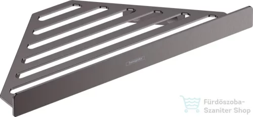 Hansgrohe ADDSTORIS 305 mm-es sarokpolc, szálcsiszolt fekete/króm 41741340