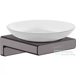   Hansgrohe ADDSTORIS fali szappantartó, szálcsiszolt fekete/króm 41746340