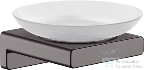 Hansgrohe ADDSTORIS fali szappantartó, szálcsiszolt fekete/króm 41746340