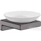Hansgrohe ADDSTORIS fali szappantartó, szálcsiszolt fekete/króm 41746340