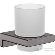   Hansgrohe ADDSTORIS fali fogkefetartó, szálcsiszolt fekete/króm 41749340