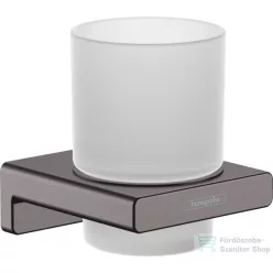   Hansgrohe ADDSTORIS fali fogkefetartó, szálcsiszolt fekete/króm 41749340