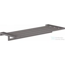   Hansgrohe ADDSTORIS 648 mm-es törölközőtartó polc, szálcsiszolt fekete/króm 41751340