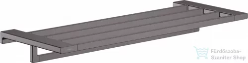 Hansgrohe ADDSTORIS 648 mm-es törölközőtartó polc, szálcsiszolt fekete/króm 41751340