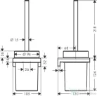 Hansgrohe ADDSTORIS fali wc kefe tartó, polírozott arany hatású 41752990