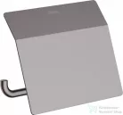 Hansgrohe ADDSTORIS fedeles wc papír tartó, szálcsiszolt fekete/króm 41753340