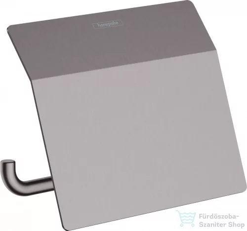 Hansgrohe ADDSTORIS fedeles wc papír tartó, szálcsiszolt fekete/króm 41753340