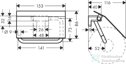 Hansgrohe ADDSTORIS fedeles wc papír tartó, matt fehér 41753700