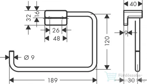 Hansgrohe ADDSTORIS törölközőtartó, matt fehér 41754700