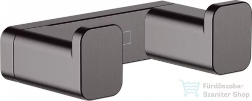 Hansgrohe ADDSTORIS dupla akasztó, szálcsiszolt fekete/króm 41755340