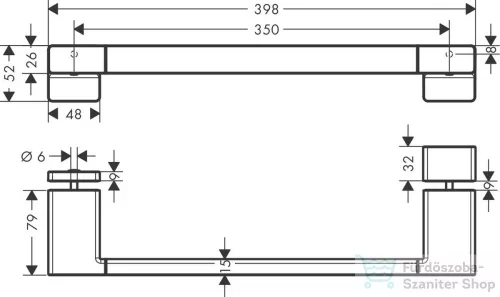 Hansgrohe ADDSTORIS zuhanyajtó fogantyú, matt fehér 41759700