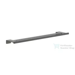   Hansgrohe ADDSTORIS S 66 cm-es dupla törölközőtartó, szálcsiszolt fekete króm 41763340
