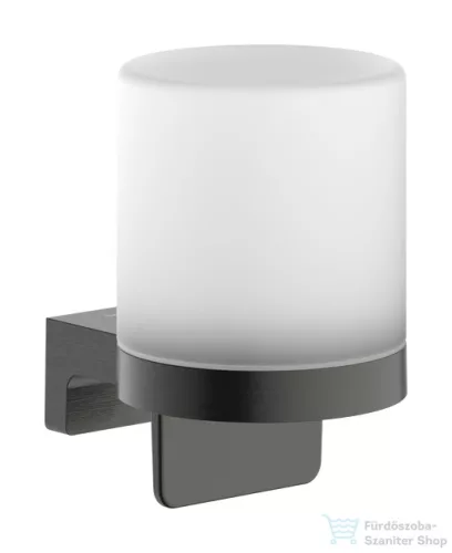 Hansgrohe ADDSTORIS fali szappanadagoló matt üveg tartállyal, szálcsiszolt fekete króm 41765340