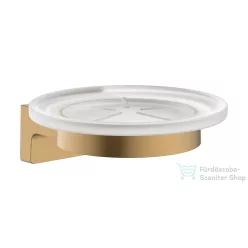   Hansgrohe ADDSTORIS S fali szappantartó matt üveg tállal, szálcsiszolt bronz 41766140