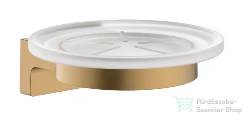 Hansgrohe ADDSTORIS S fali szappantartó matt üveg tállal, szálcsiszolt bronz 41766140