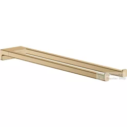  Hansgrohe ADDSTORIS 445 mm-es dupla törölközőtartó, szálcsiszolt bronz 41770140
