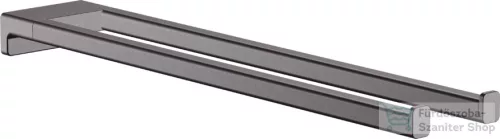 Hansgrohe ADDSTORIS 445 mm-es dupla törölközőtartó, szálcsiszolt fekete/króm 41770340