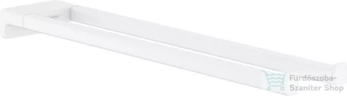 Hansgrohe ADDSTORIS 445 mm-es dupla törölközőtartó, matt fehér 41770700