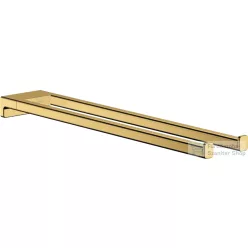   Hansgrohe ADDSTORIS 445 mm-es dupla törölközőtartó, polírozott arany hatású 41770990