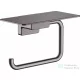Hansgrohe ADDSTORIS polcos wc papír tartó, szálcsiszolt fekete/króm 41772340