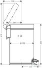Hansgrohe ADDSTORIS pedálos szemetes, króm 41775000