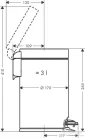 Hansgrohe ADDSTORIS pedálos szemetes, matt fekete 41775670
