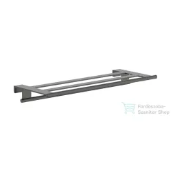   Hansgrohe ADDSTORIS S fali törölközőtartó polc, szálcsiszolt fekete króm 41781340