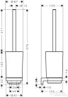 Hansgrohe ADDSTORIS S fali WC-kefe tartó, matt fekete 41782670
