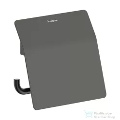   Hansgrohe ADDSTORIS S fedeles WC papír tartó, szálcsiszolt fekete króm 41783340