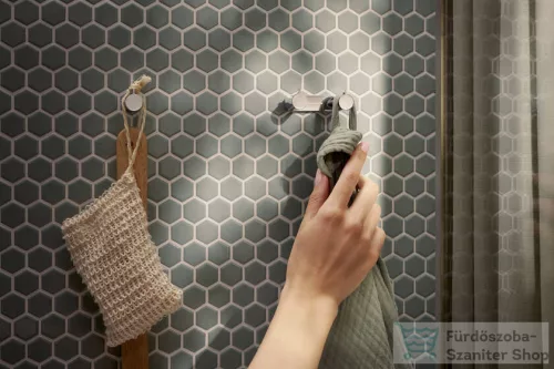 Hansgrohe ADDSTORIS S dupla törölközőtartó, króm 41785000