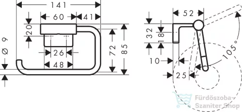 Hansgrohe ADDSTORIS S WC papír tartó, matt fehér 41788700
