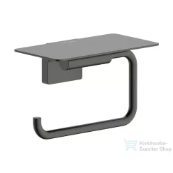   Hansgrohe ADDSTORIS S polcos WC papír tartó, szálcsiszolt fekete króm 41789340