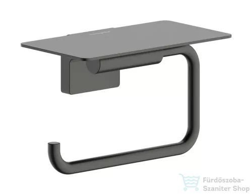 Hansgrohe ADDSTORIS S polcos WC papír tartó, szálcsiszolt fekete króm 41789340