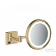 Hansgrohe ADDSTORIS fali kozmetikai tükör LED világítással, szálcsiszolt bronz 41790140