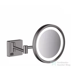   Hansgrohe ADDSTORIS fali kozmetikai tükrör LED világítással, szálcsiszolt fekete/króm 41790340