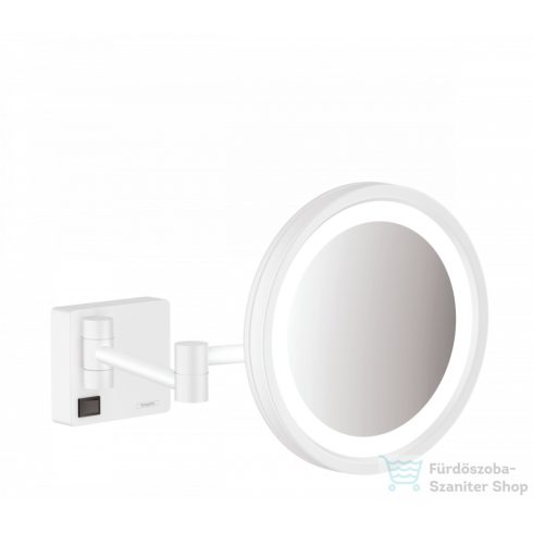 Hansgrohe ADDSTORIS fali kozmetikai tükör, LED világítással, matt fehér 41790700