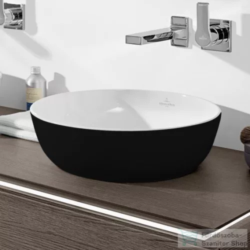 Villeroy & Boch Artis 43cm ráültethető mosdó Coal Black színben 4179 43 BCT8 ( 417943BCT8 )