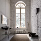 Sapho KERASAN WALDORF fali tartály, 40x36x14cm, matt fekete (418031)